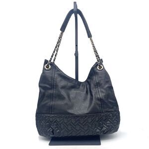 Big Buddha Black Hobo Shoulder Bag Chain Strap Faux Leather Large Slouchy Purse